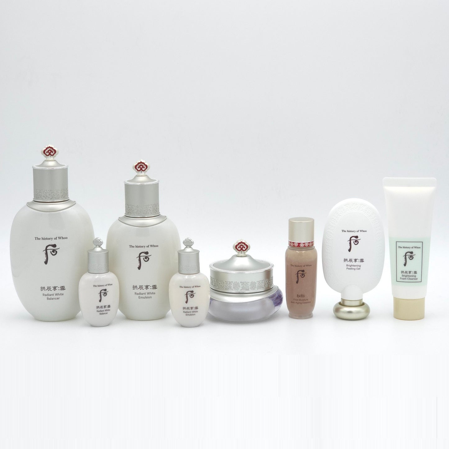 The history of Whoo Gongjinhyang Seol Radiant White 3pcs Special Set 8 Items