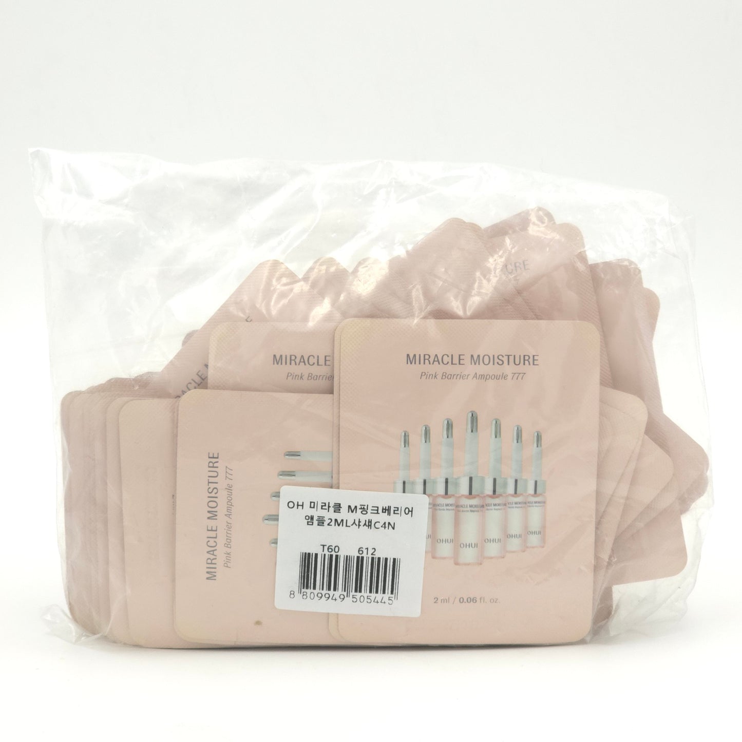 O HUI Miracle Moisture Pink Barrier Ampoule 777 2ml x 60pcs Hydrating Barrier Care