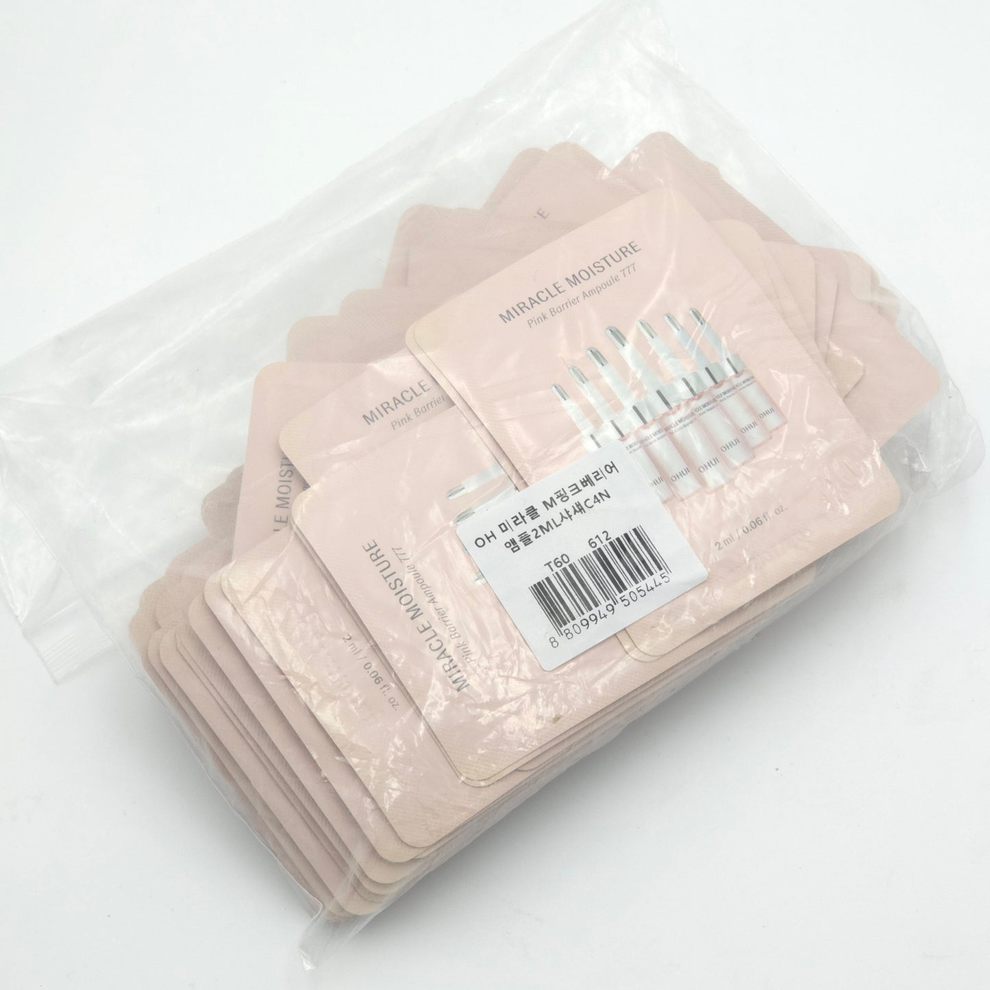 O HUI Miracle Moisture Pink Barrier Ampoule 777 2ml x 60pcs Hydrating Barrier Care