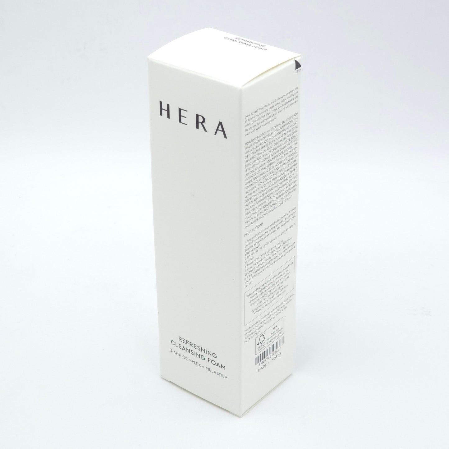 HERA Refreshing Cleansing Foam 160g AHA Deep Cleansing Hydrating Face Wash