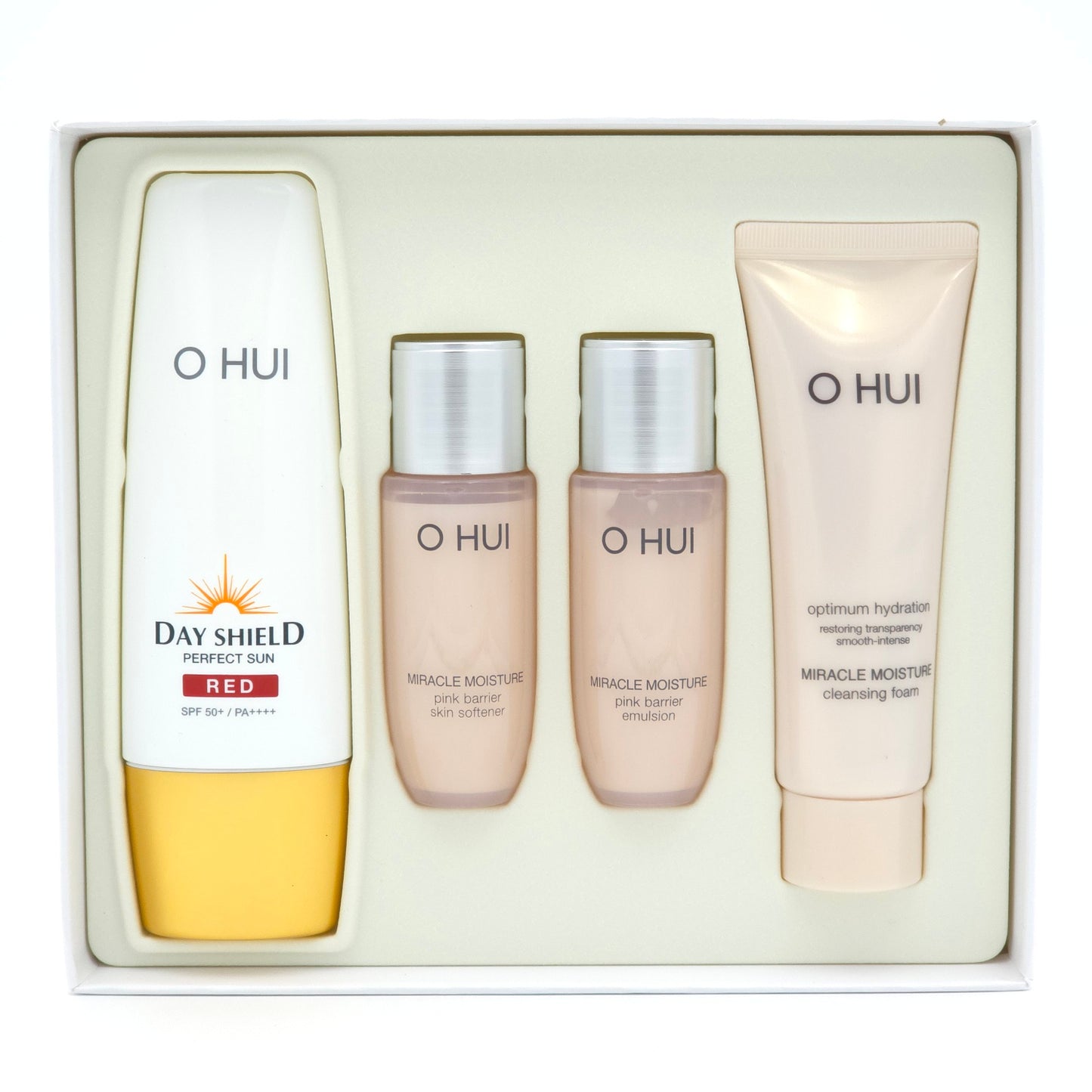 O HUI Day Shield Perfect Sun Red Special Set SPF50+ PA++++ Green Base