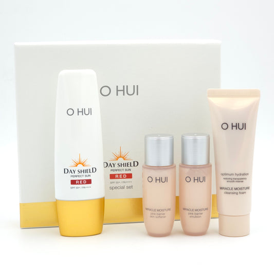 O HUI Day Shield Perfect Sun Red Special Set SPF50+ PA++++ Green Base