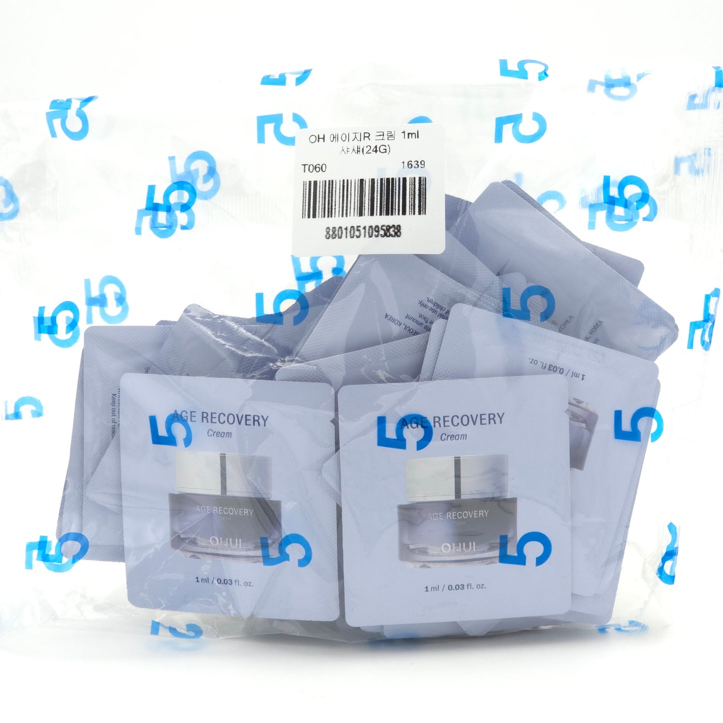 Share O HUI Age Recovery Cream 1ml x 60pcs Anti Wrinkle Firming Elastic K-Beauty