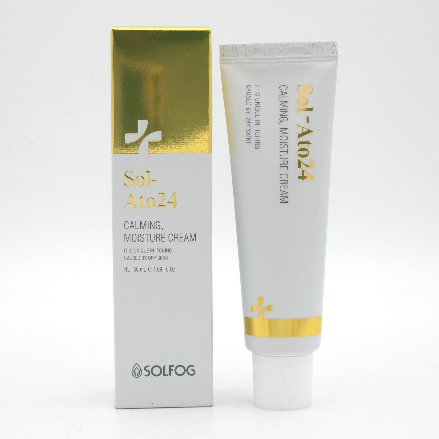SOLFOG SoL-Ato24 Calming Moisture Cream 50ml Anti Itching Dry Skin K-Beauty