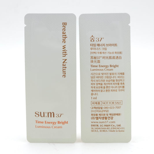 SU:M37 Time Energy Bright Luminous Cream 1ml x 60pcs Brightening Moisturizing