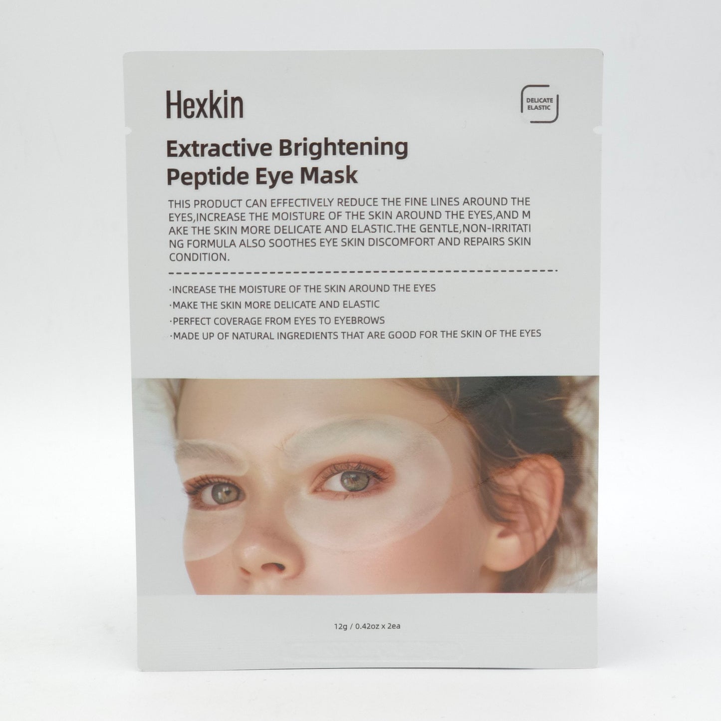 Hexkin Extractive Brightening Peptide Eye Mask 12g x 10ea Hydrating Firming Eye Patch