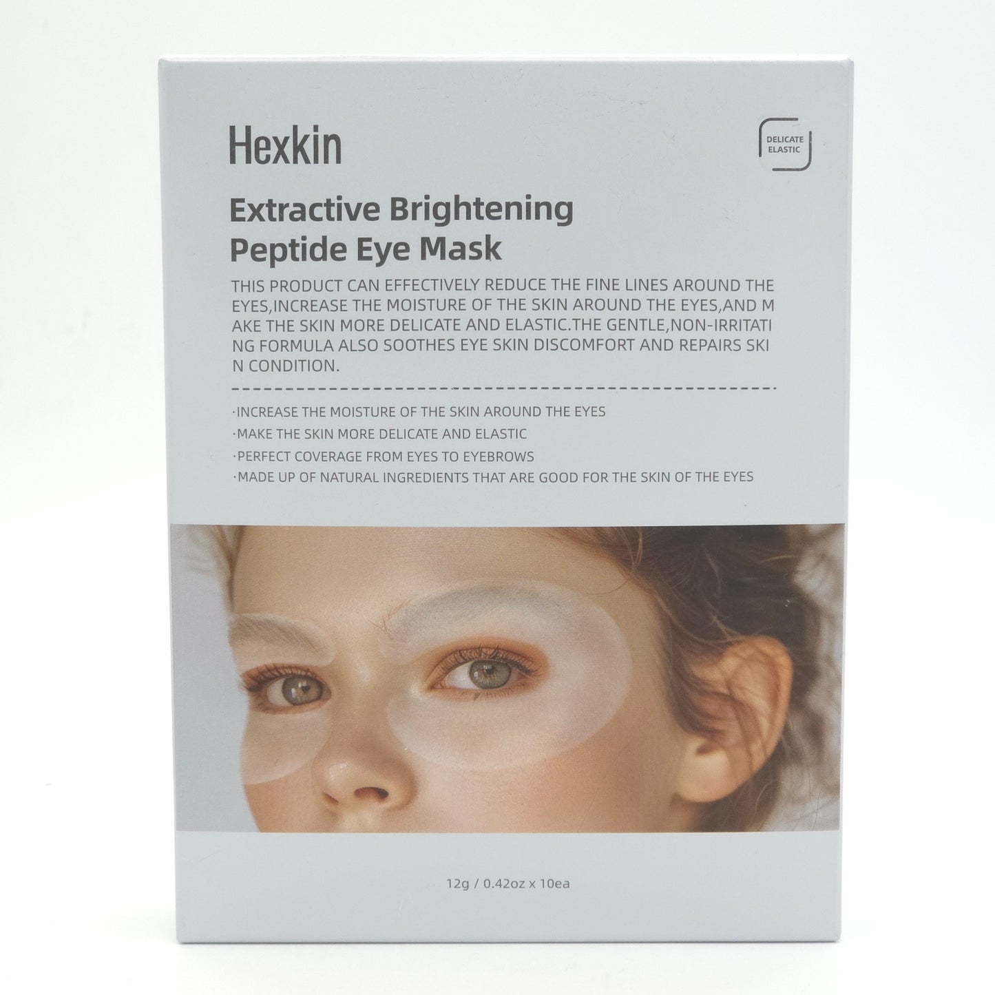 Hexkin Extractive Brightening Peptide Eye Mask 12g x 10ea Hydrating Firming Eye Patch