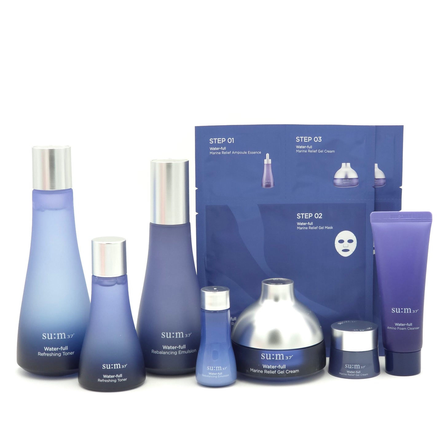 SU:M37 Water-Full 3pcs Special Set 8 Items Deep Hydration Soothing Care