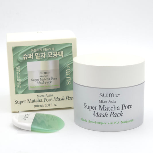 SU:M37 Micro-Active Super Matcha Pore Mask Pack 100ml Clay Wash Off Mask