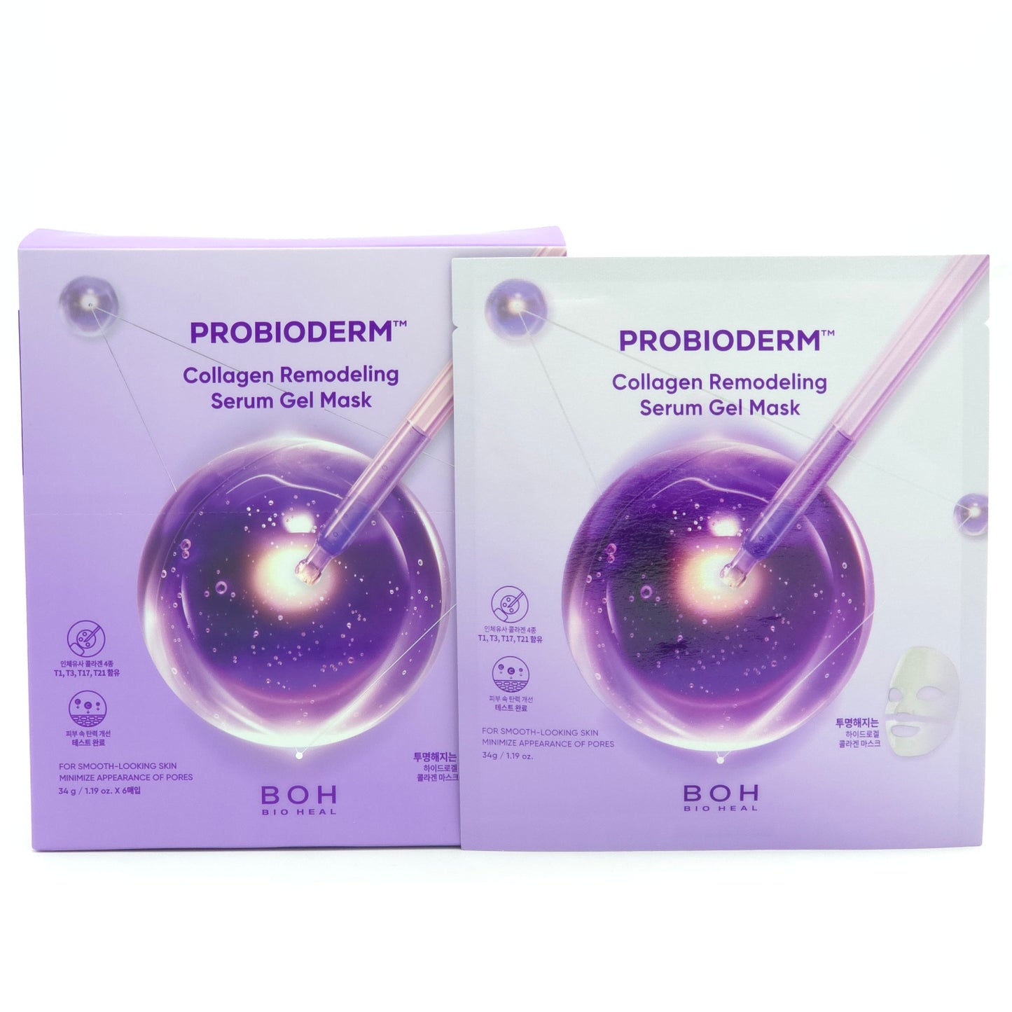 BIOHEAL BOH Probioderm Collagen Remodeling Serum Gel Mask 34g x 6pcs K-Beauty