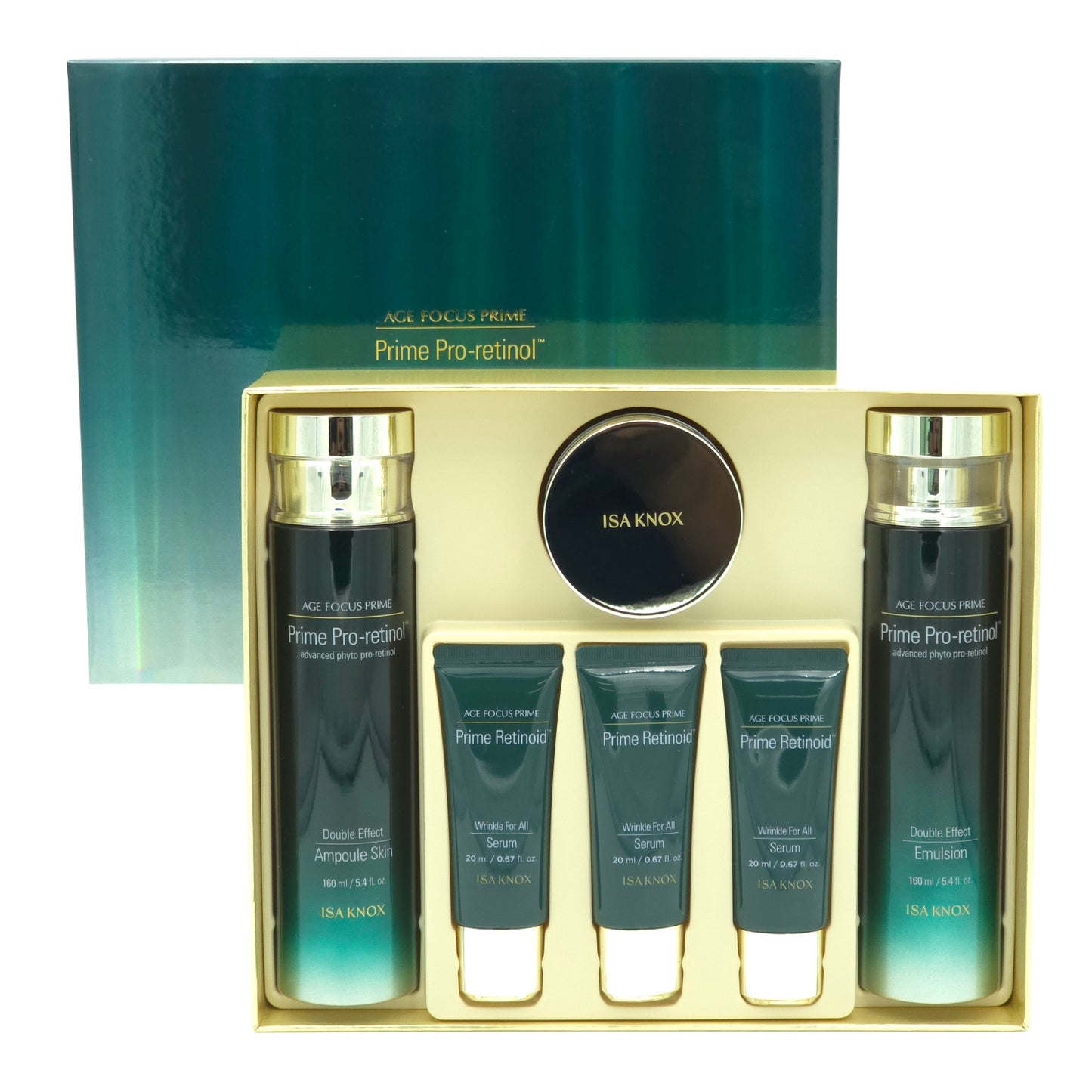 ISA KNOX Age Focus Prime Double Effect 3pcs Special Set 6 Items K-Beauty