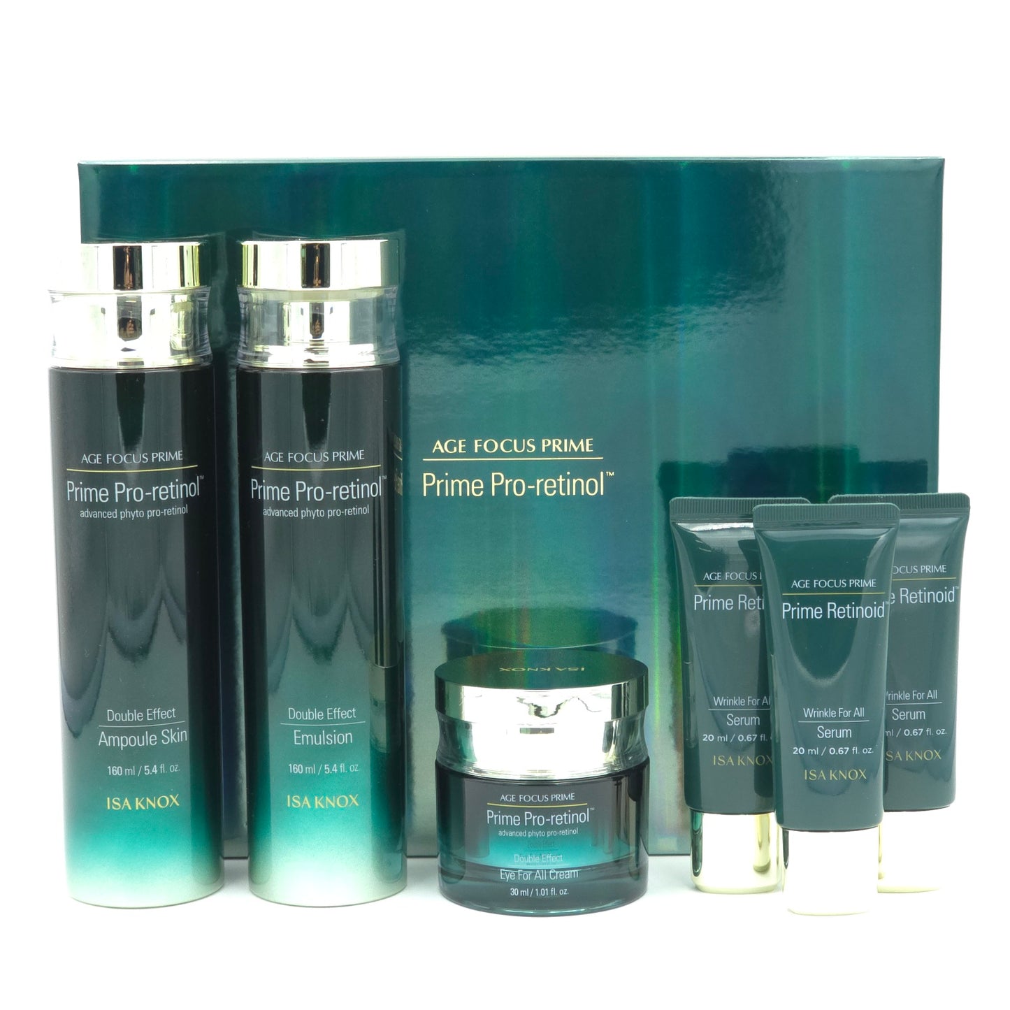 ISA KNOX Age Focus Prime Double Effect 3pcs Special Set 6 Items K-Beauty