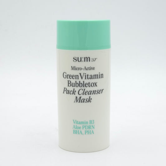 SU:M37 Micro Active Green Vitamin Bubbletox Pack Cleanser Mask 100ml K-Beauty