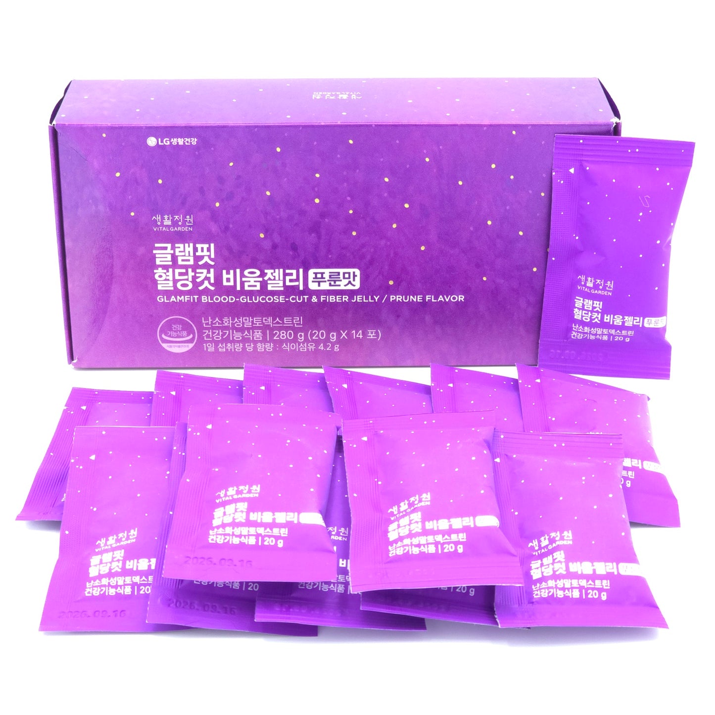 LG Vital Garden Glamfit Blood-Glucose-Cut & Fiber Jelly / Prune Flavor 20g x 14ea