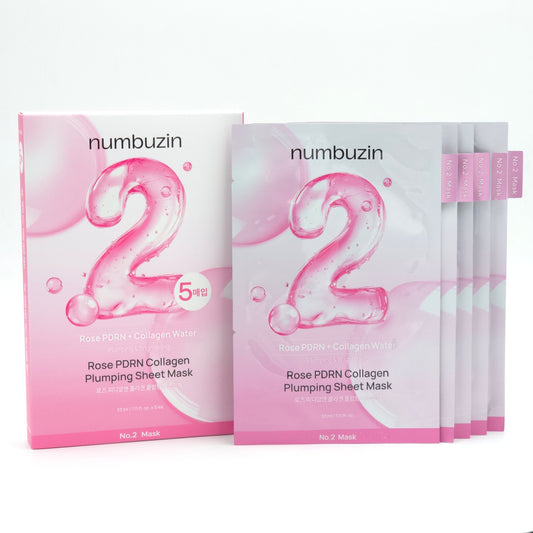 numbuzin No.2 Rose PDRN Collagen Plumping Sheet Mask 33ml x 5pcs