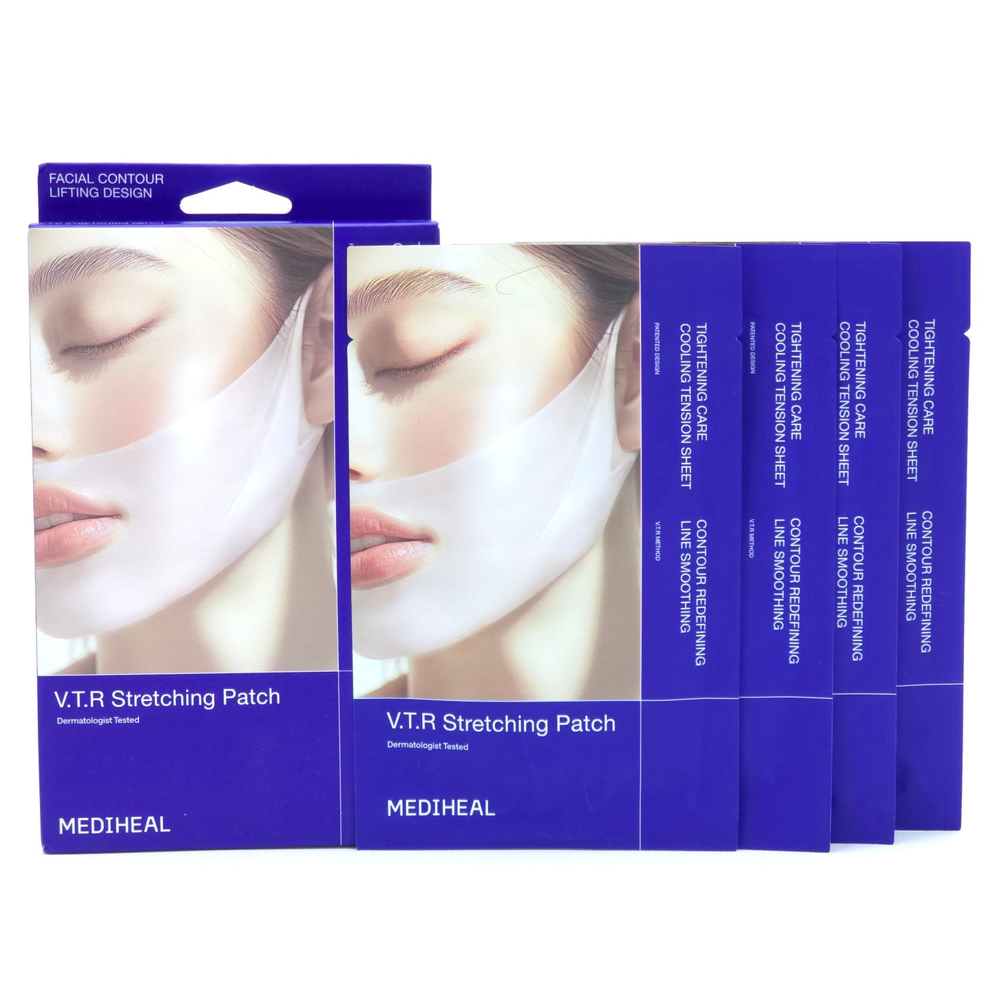 Mediheal VTR Stretching Patch 23ml x 4pcs Cooling Lifting Jawline Care Mask