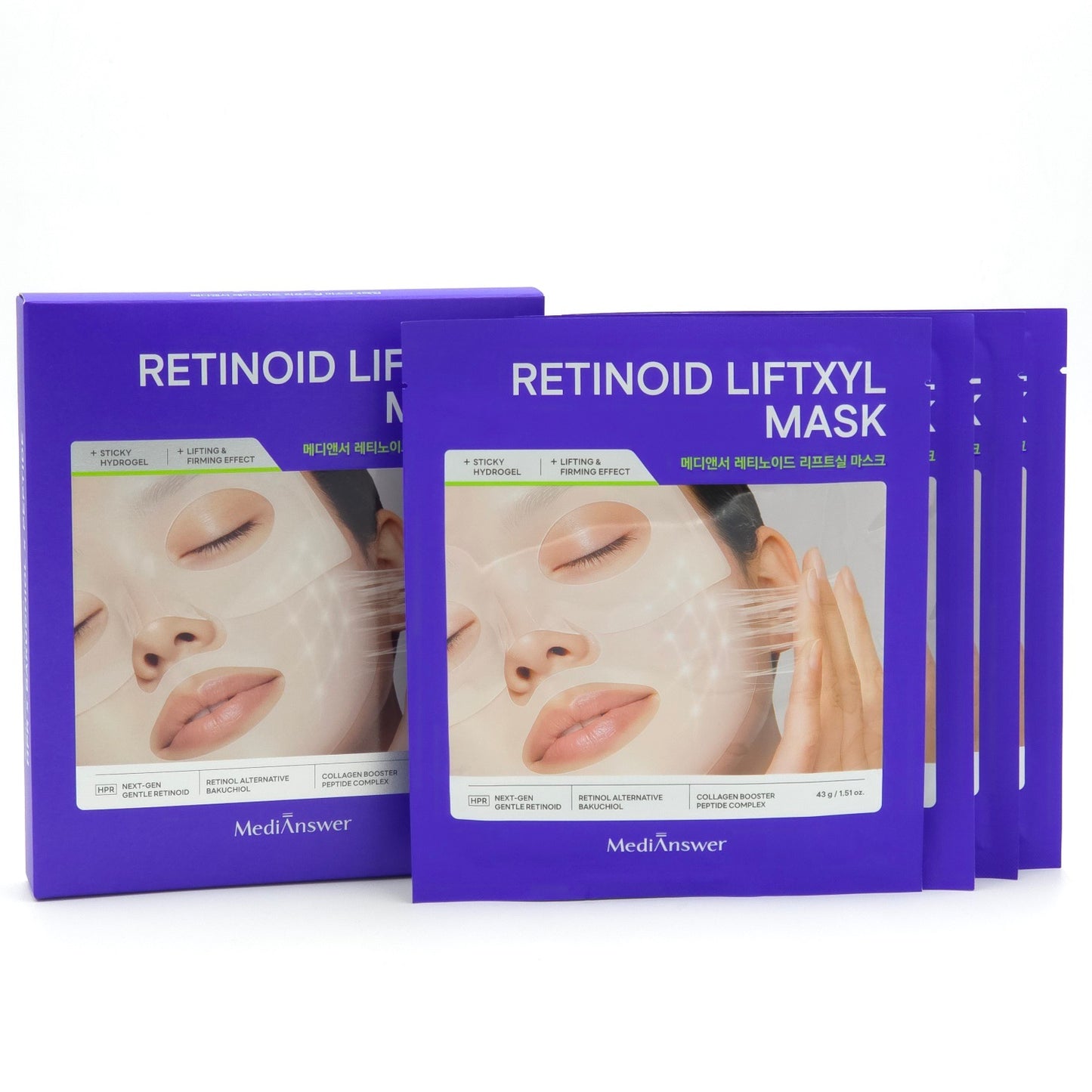 MediAnswer Retinoid Liftxyl Mask 43g x 4ea Lifting Firming