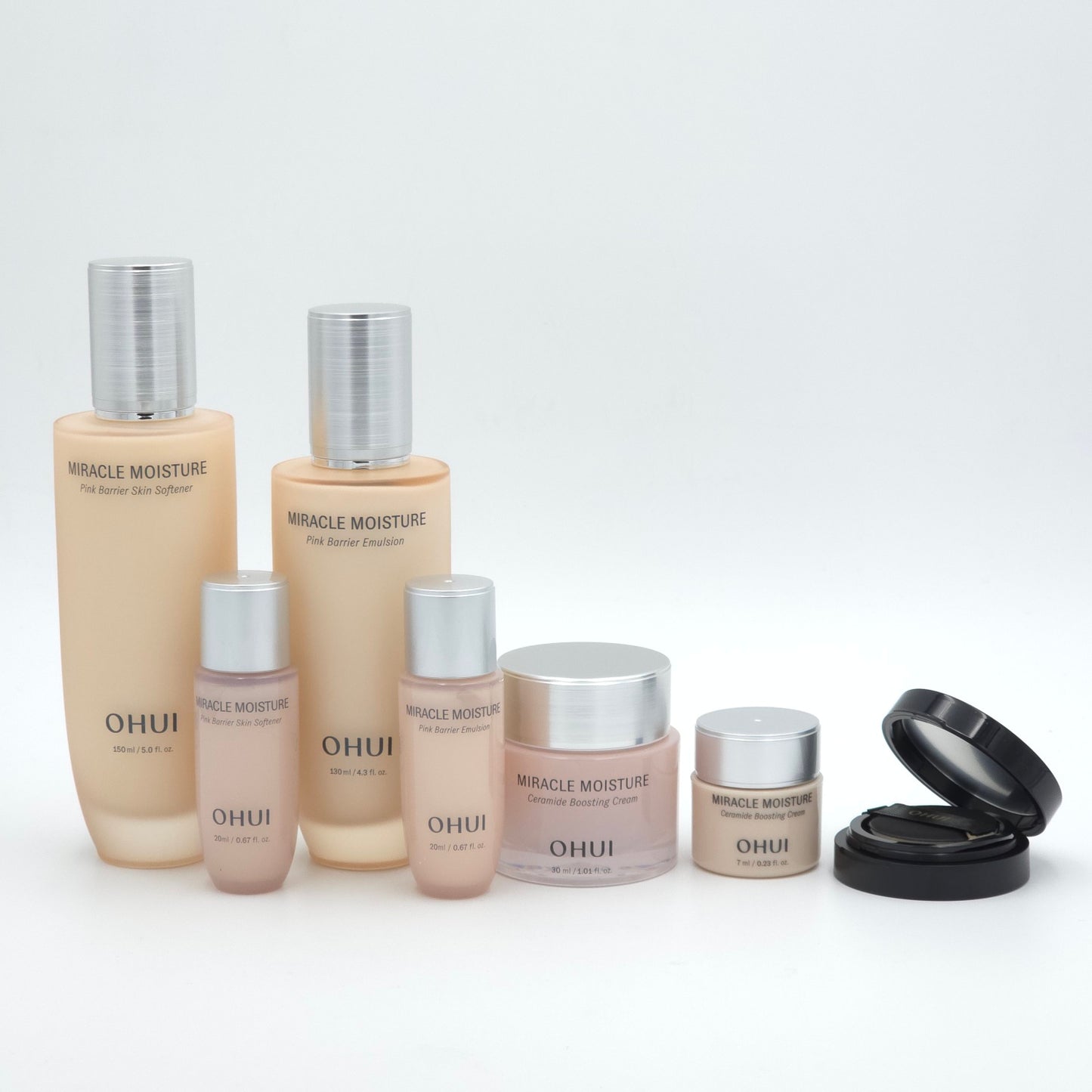 O HUI Miracle Moisture Pink Barrier 3pcs Special Set 7 Items Hydration K-Beauty