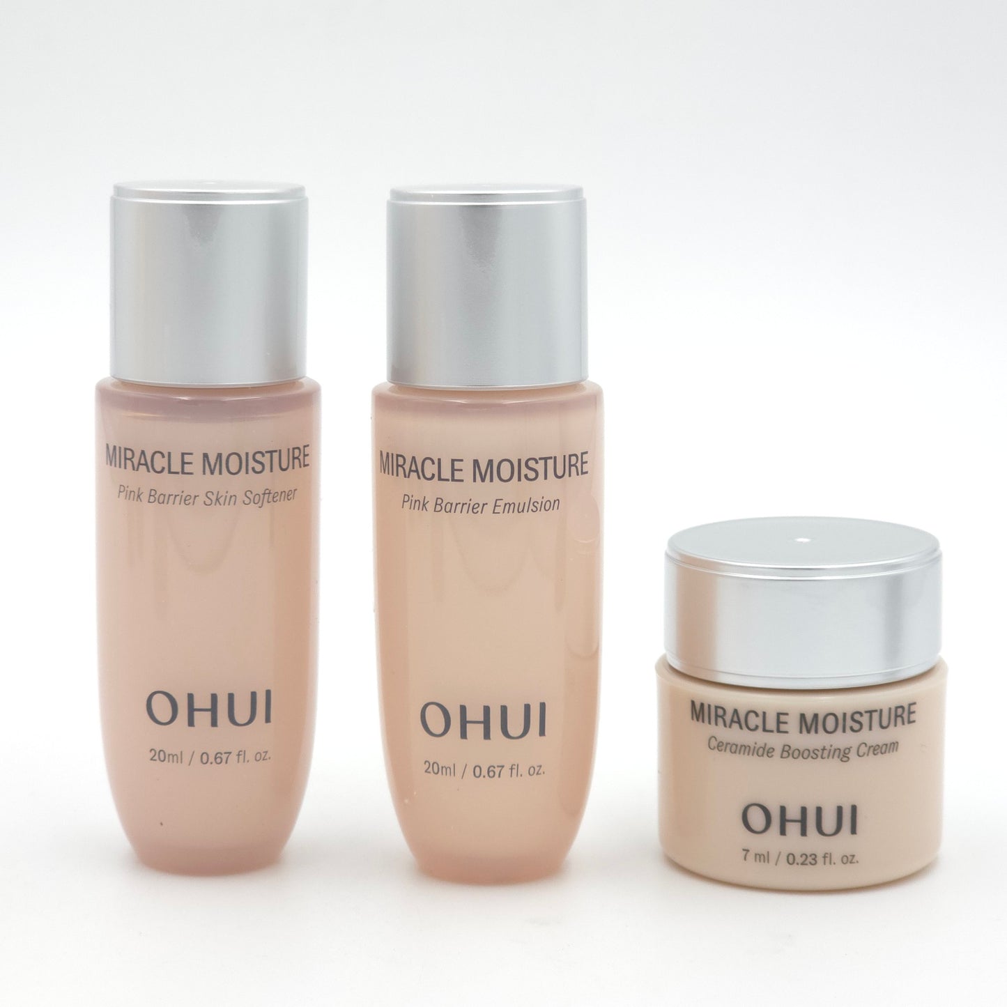 O HUI Miracle Moisture Pink Barrier 3pcs Special Set 7 Items Hydration K-Beauty