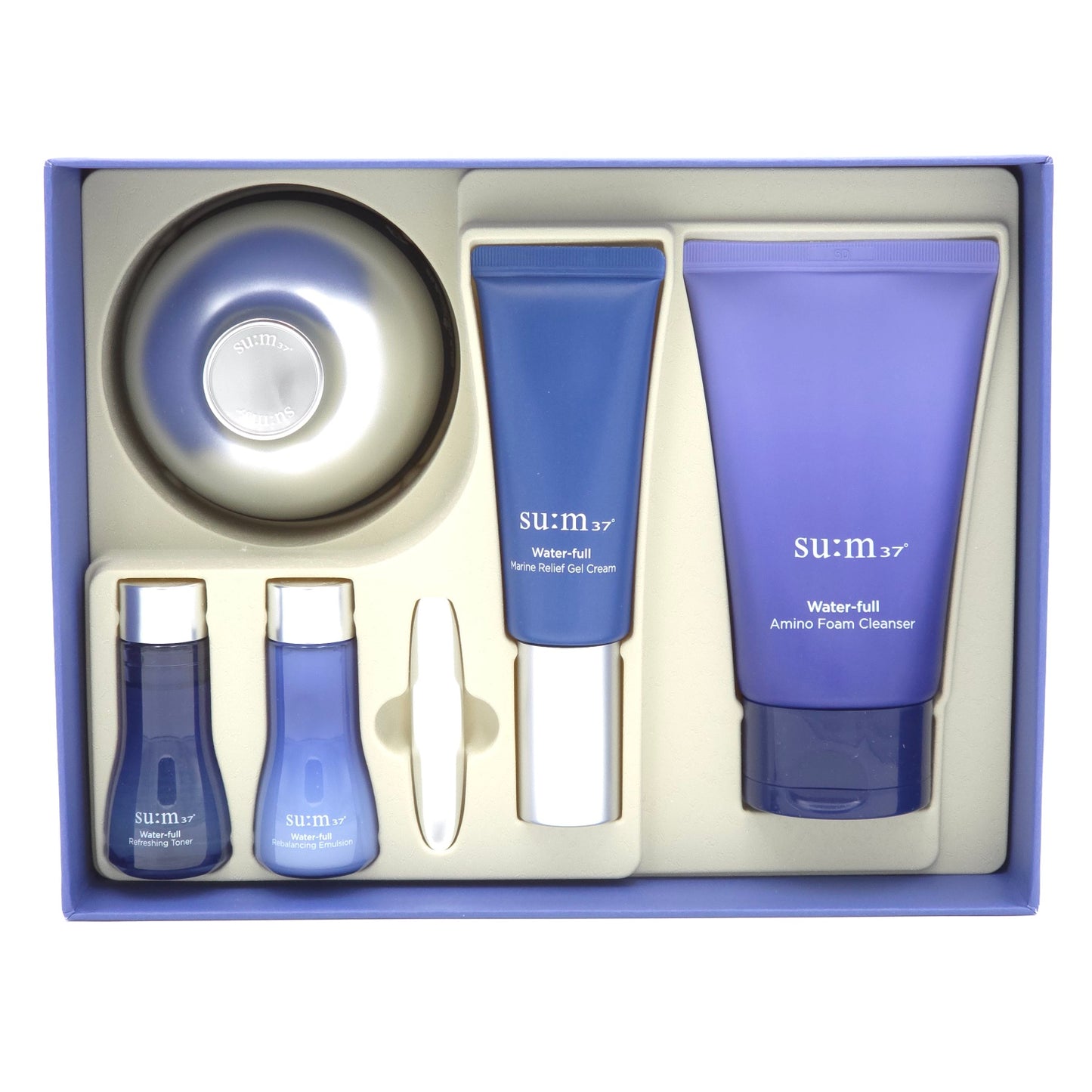 SU:M37 Water-full Marine Relief Gel Cream 120ml Special Set 5 Items K-Beauty