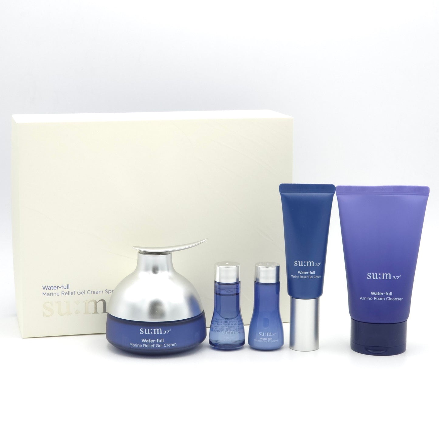 SU:M37 Water-full Marine Relief Gel Cream 120ml Special Set 5 Items K-Beauty