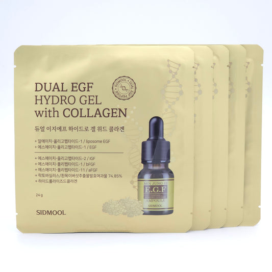 SIDMOOL Dual EGF Hydro Gel with Collagen Mask 24g x 5ea Elasticity K-Beauty