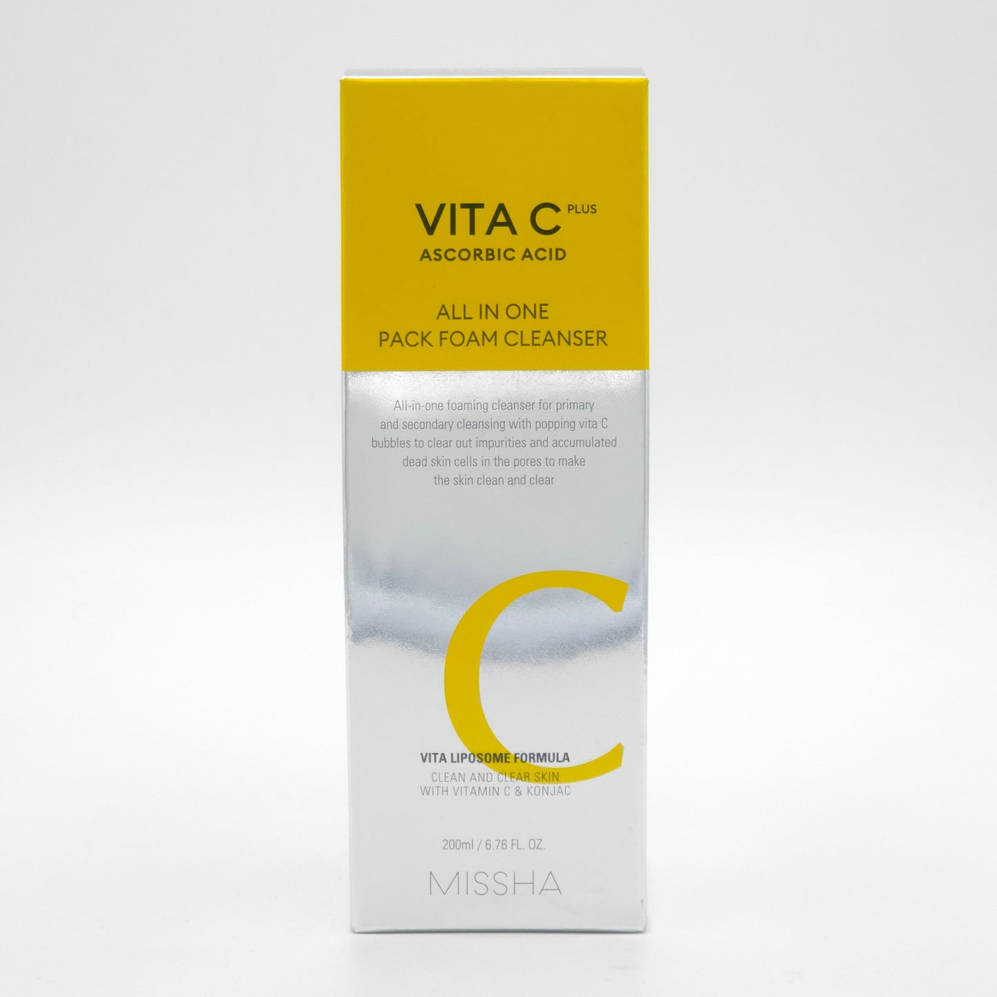 MISSHA Vita C Plus All In One Pack Foam Cleanser 200ml Ascorbic Acid K-Beauty