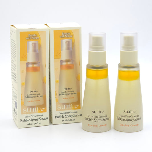 SU:M37 Secret Pore Ceramide Bubble Spray Serum Set 60ml x 2ea Hydrating Facial Mist