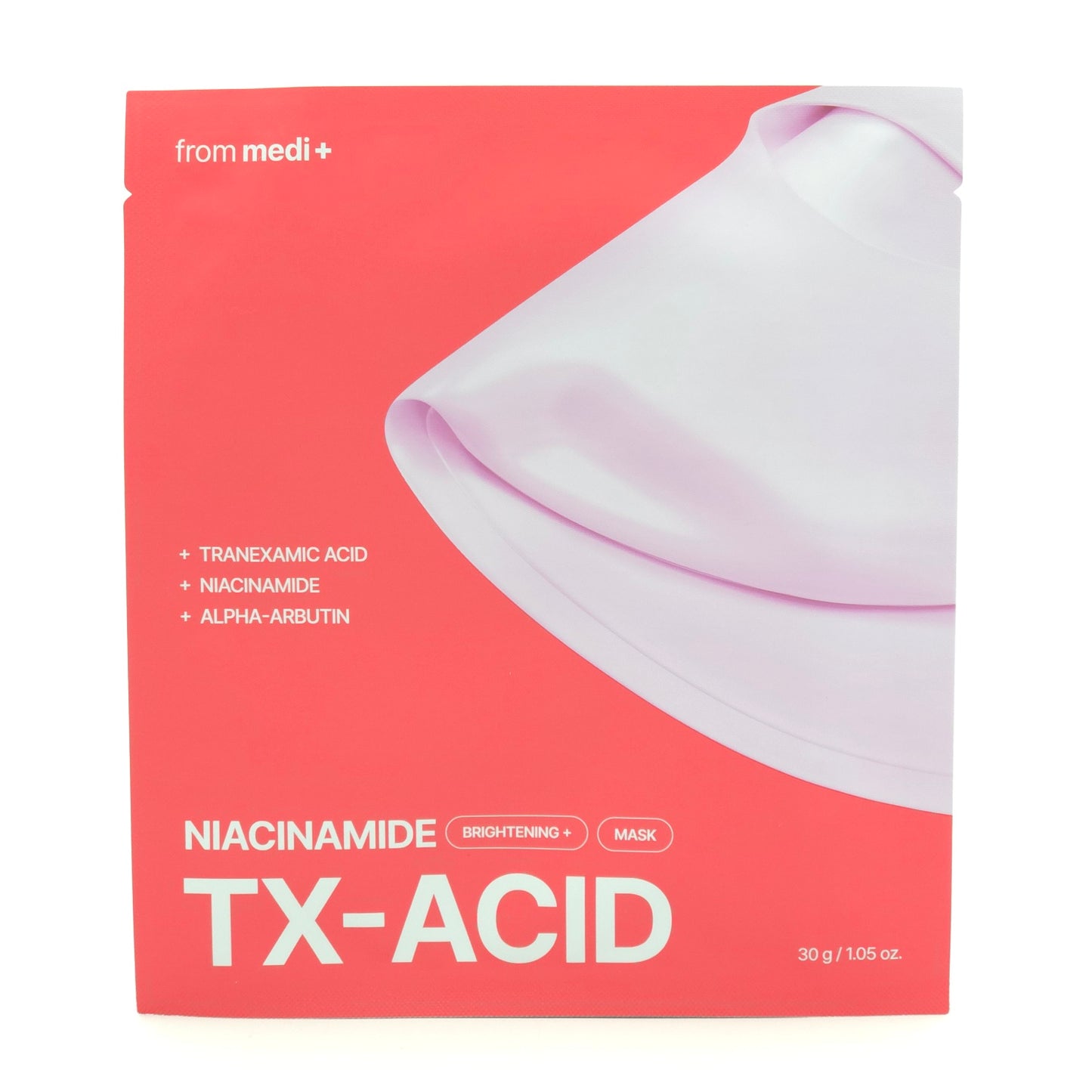 From Medi+ TXA Niacinamide Brightening Mask 30g x 4pcs Tone Up