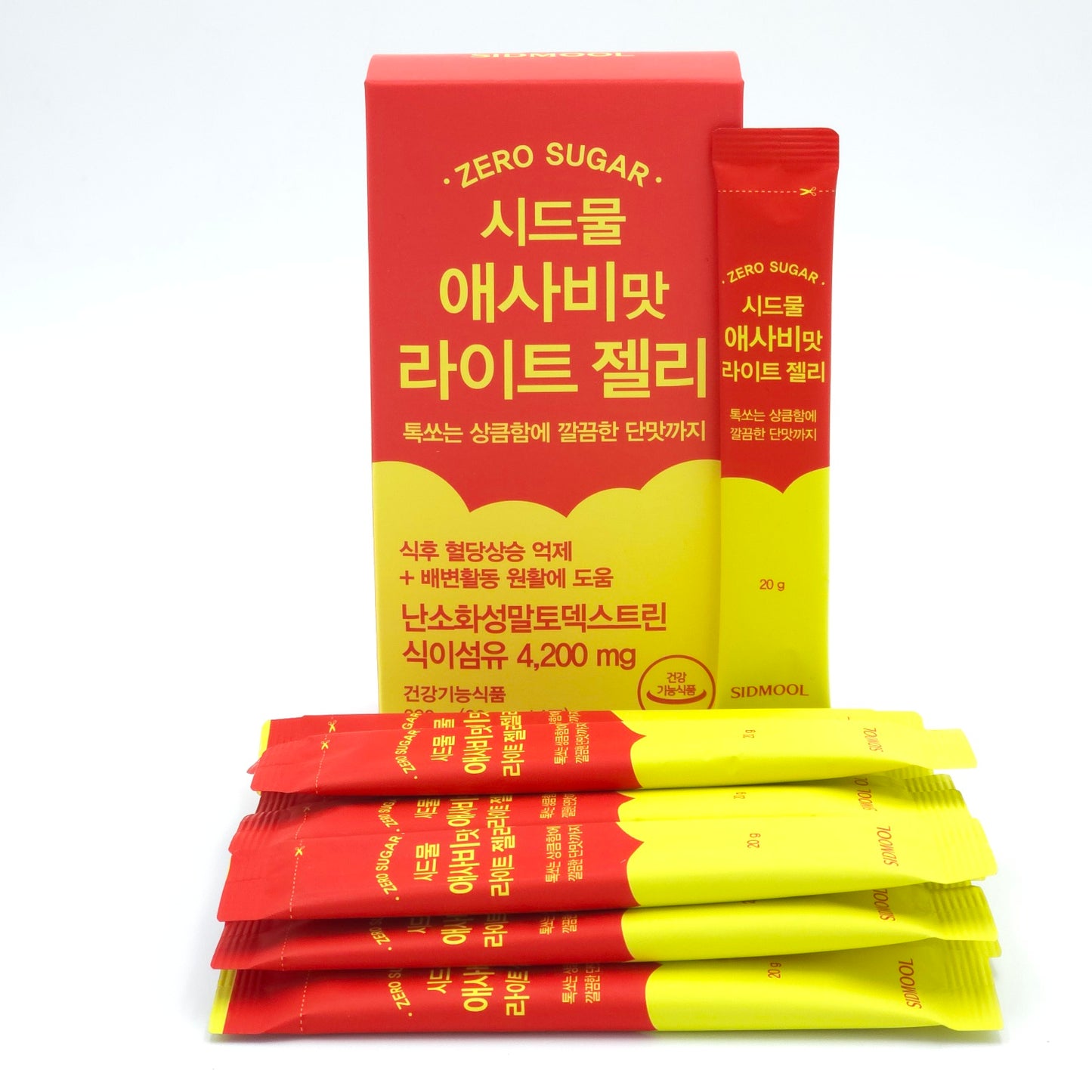 Sidmool Apple Cider Vinegar Light Jelly Zero Sugar Fiber 4200mg 14 Sticks