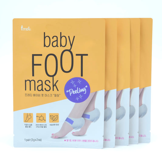 Prreti Baby Foot Mask Peeling 1 Pair x 5ea Exfoliating Dead Skin Smooth