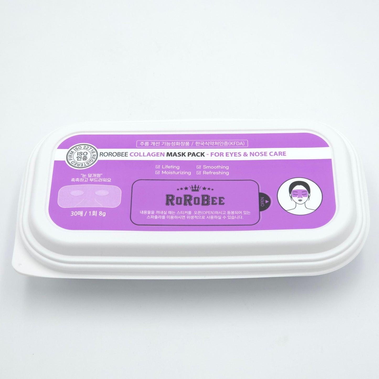 ROROBEE Collagen Mask Pack Eye & Nose Care 30 Sheets Hydrating Patch