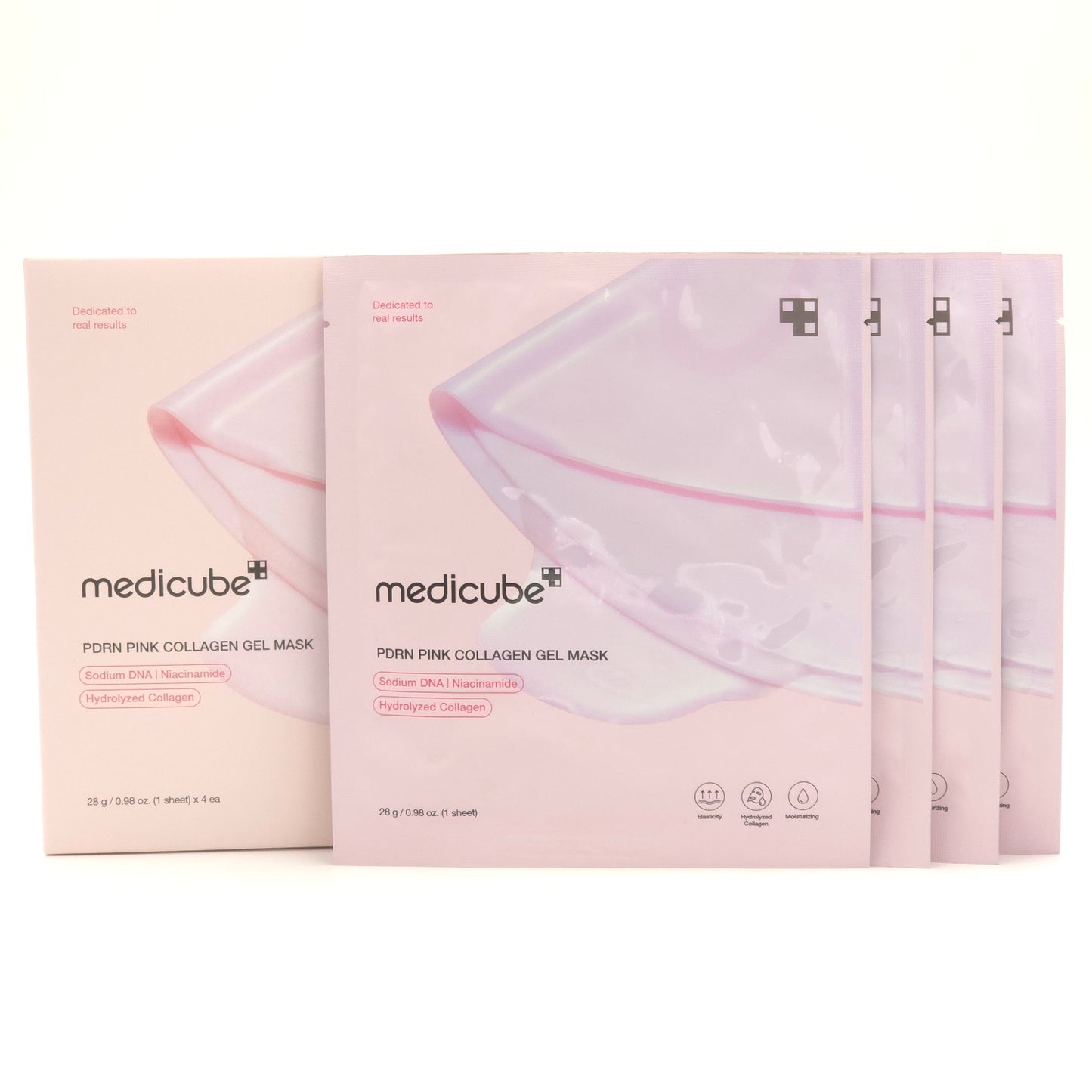 Medicube PDRN Pink Collagen Gel Mask 28g x 4ea Hydrating Elasticity