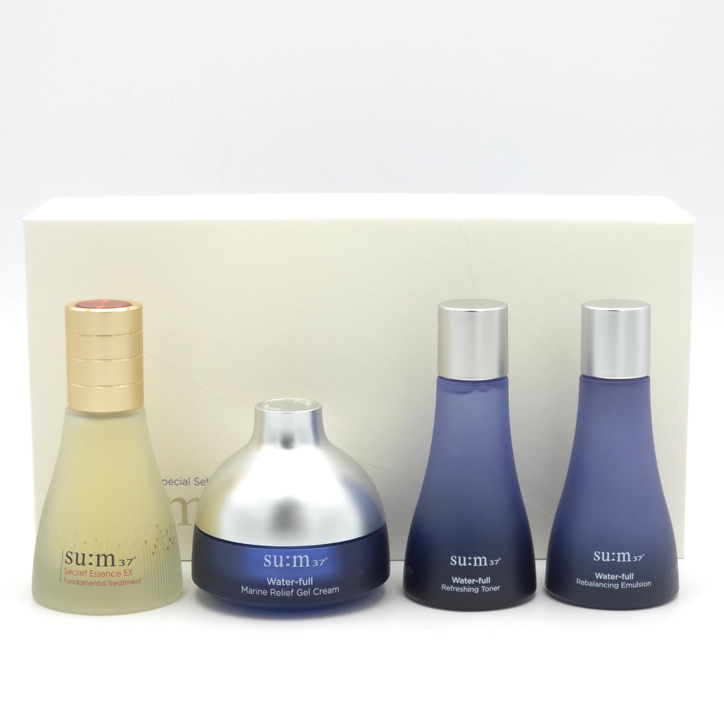 su:m37 Best Traveler's Special Set 4 Items Essence Toner Emulsion Cream K-Beauty