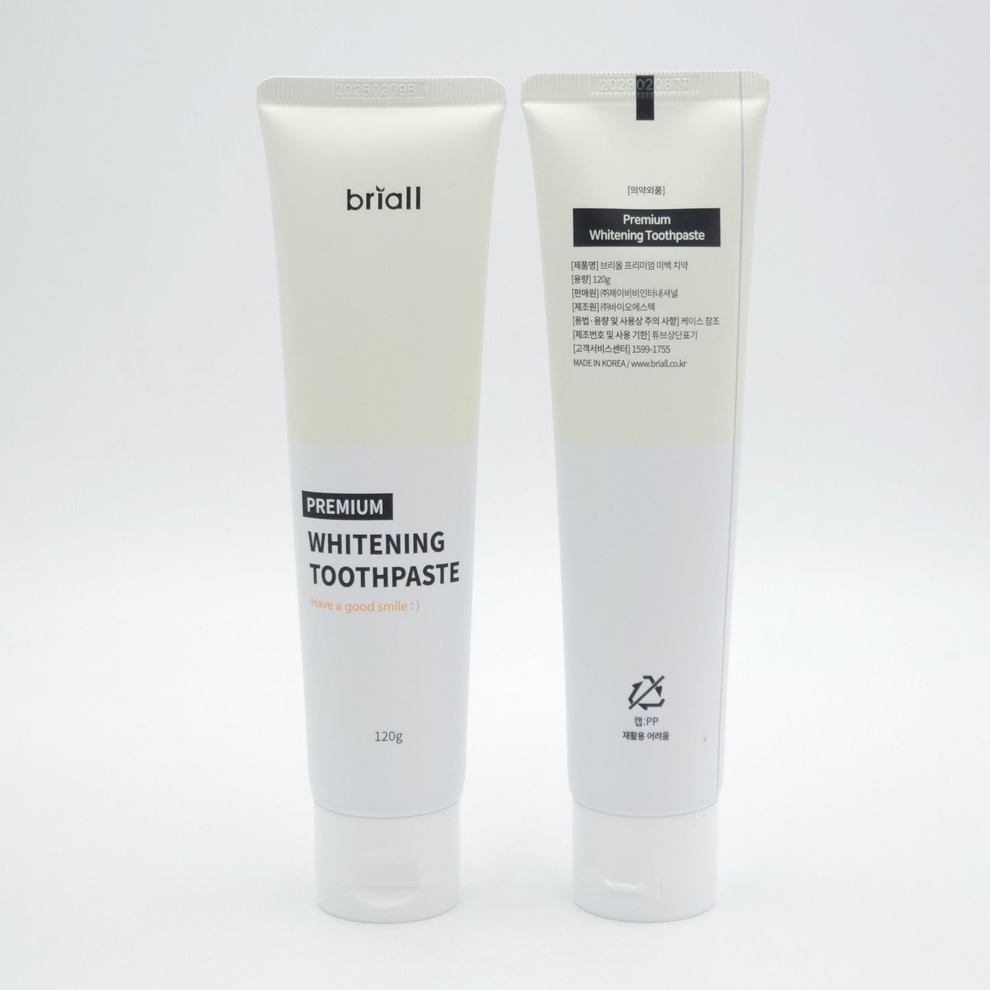 Briall Premium Whitening Toothpaste 120g x 2ea Fresh Breath Oral Care Mint Toothpaste