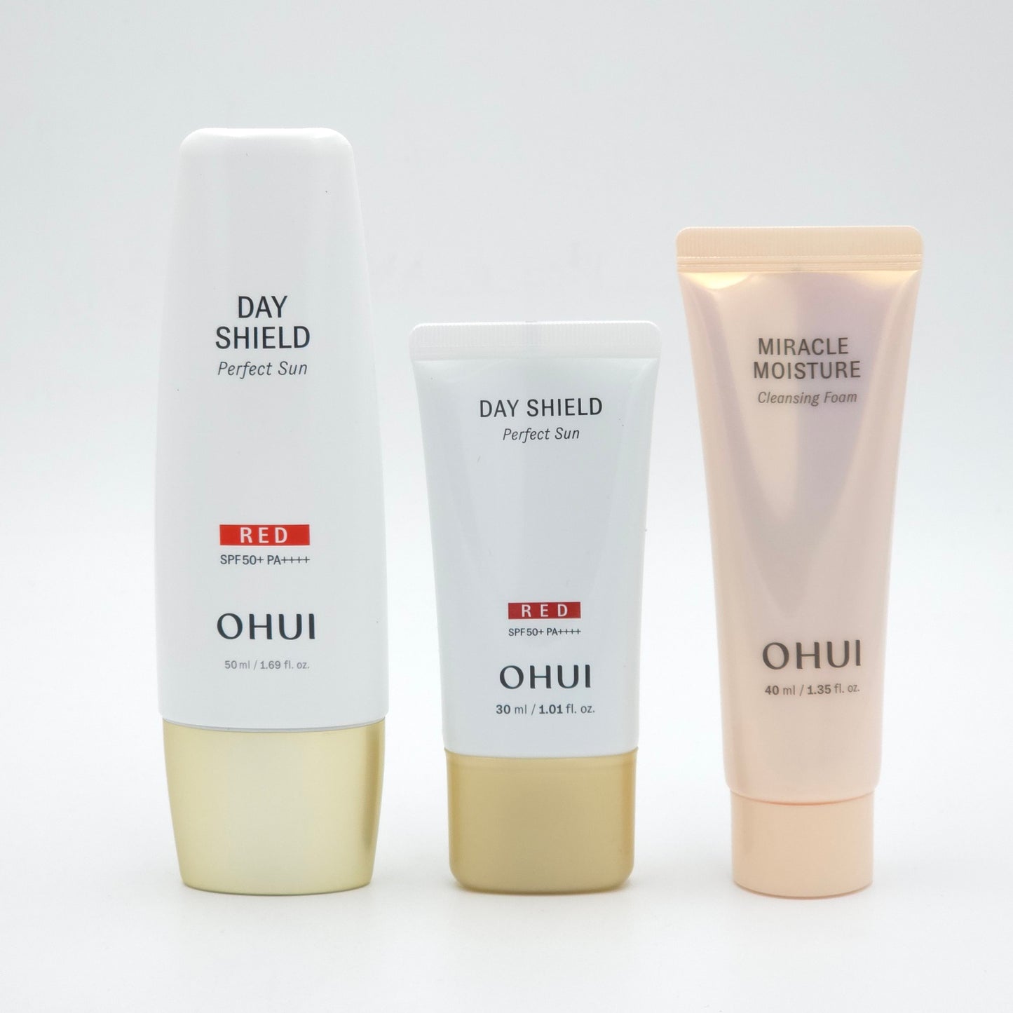O HUI Day Shield Perfect Sun Red Special Set (50ml + 30ml) SPF50+ PA++++ Green Base