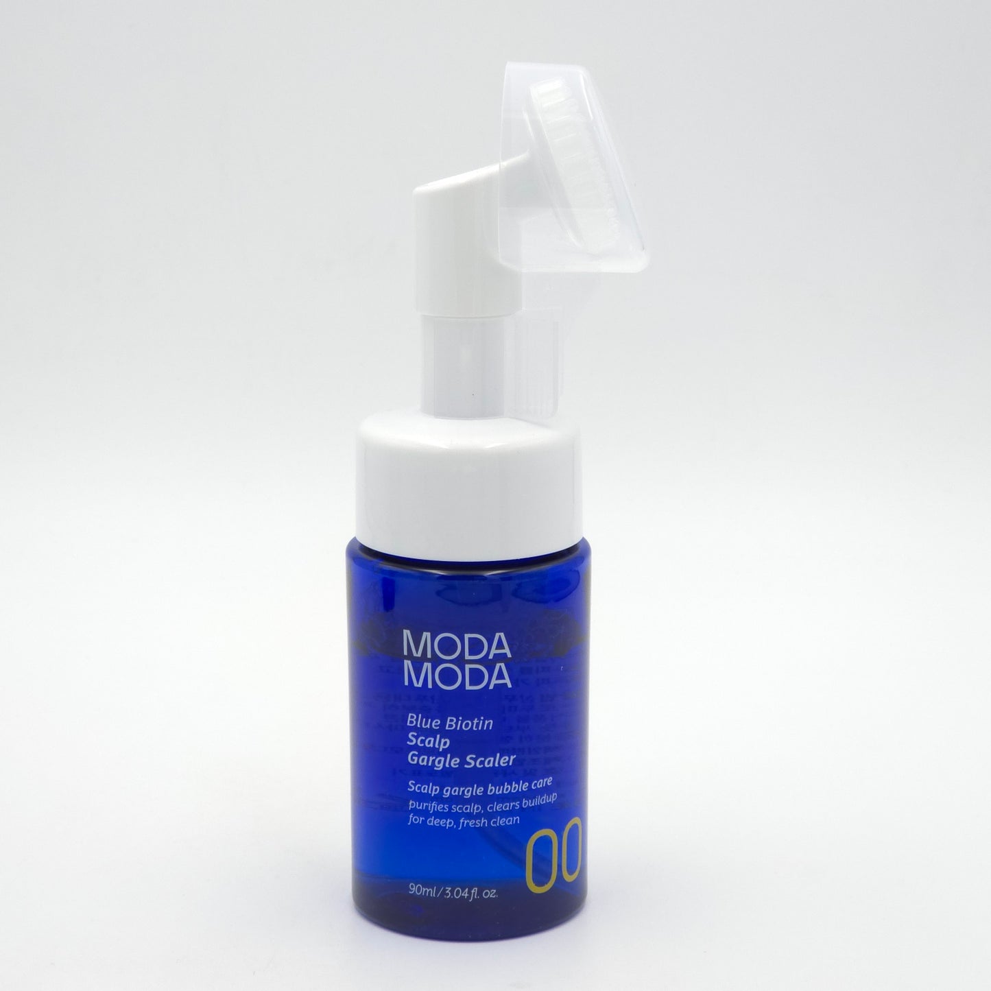 MODA MODA Blue Biotin Scalp Gargle Scaler 90ml Deep Scalp Cleanser Silicone Brush