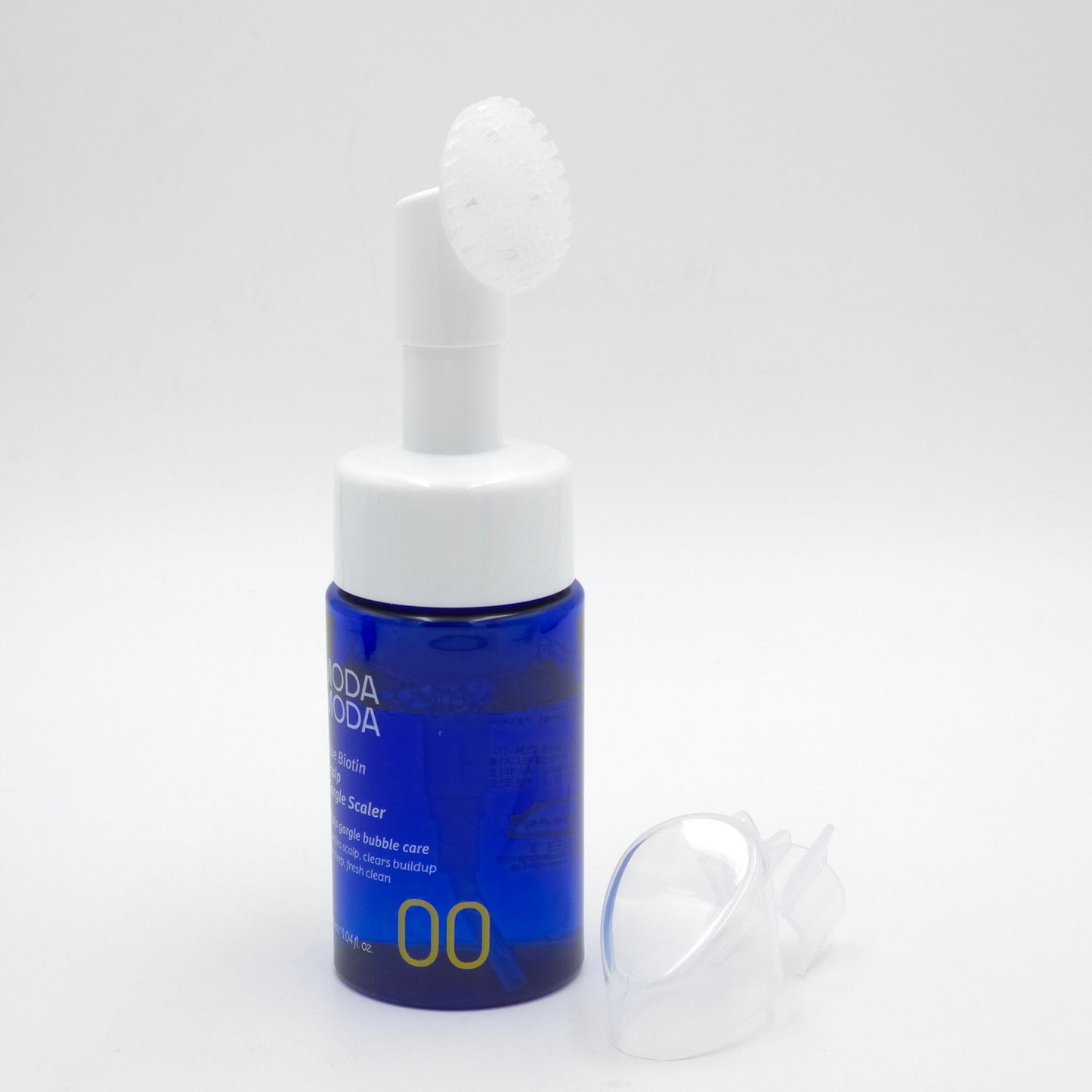 MODA MODA Blue Biotin Scalp Gargle Scaler 90ml Deep Scalp Cleanser Silicone Brush