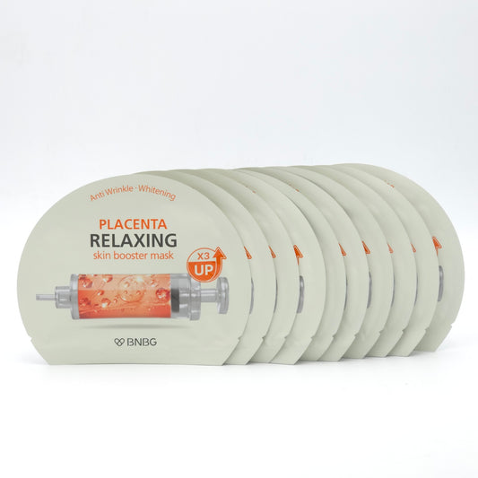 BNBG Placenta Relaxing Skin Booster Mask 30ml x 10ea Hydrating Tencel Sheet