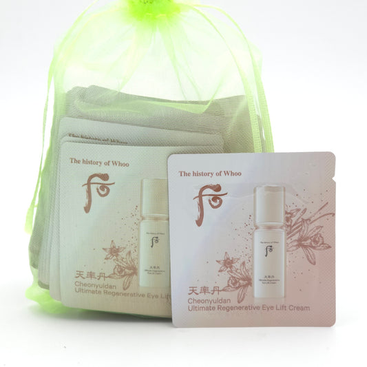 The history of Whoo Cheonyuldan Ultimate Regenerative Eye Lift Cream 1ml x 60pcs