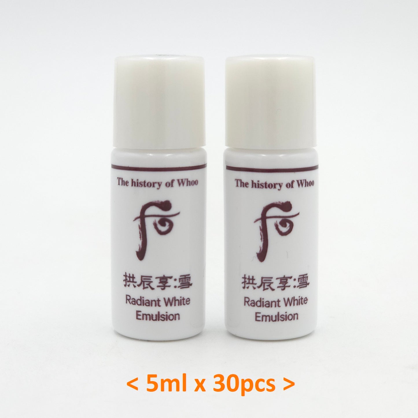 The history of Whoo Gongjinhyang Seol Radiant White Emulsion 5ml x 30pcs