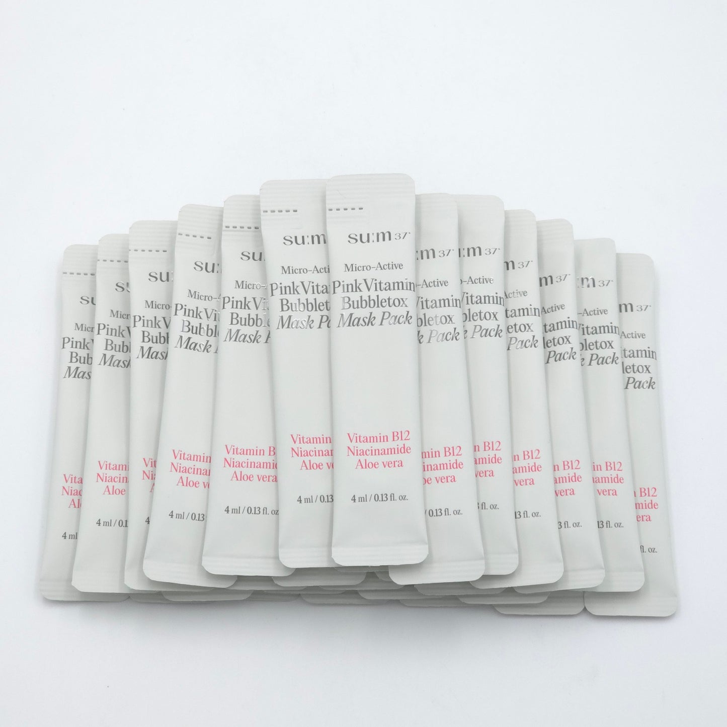 SU:M37 Micro Active Pink Vitamin Bubbletox Mask Pack 4ml x 50ea Bubble Cleansing Mask