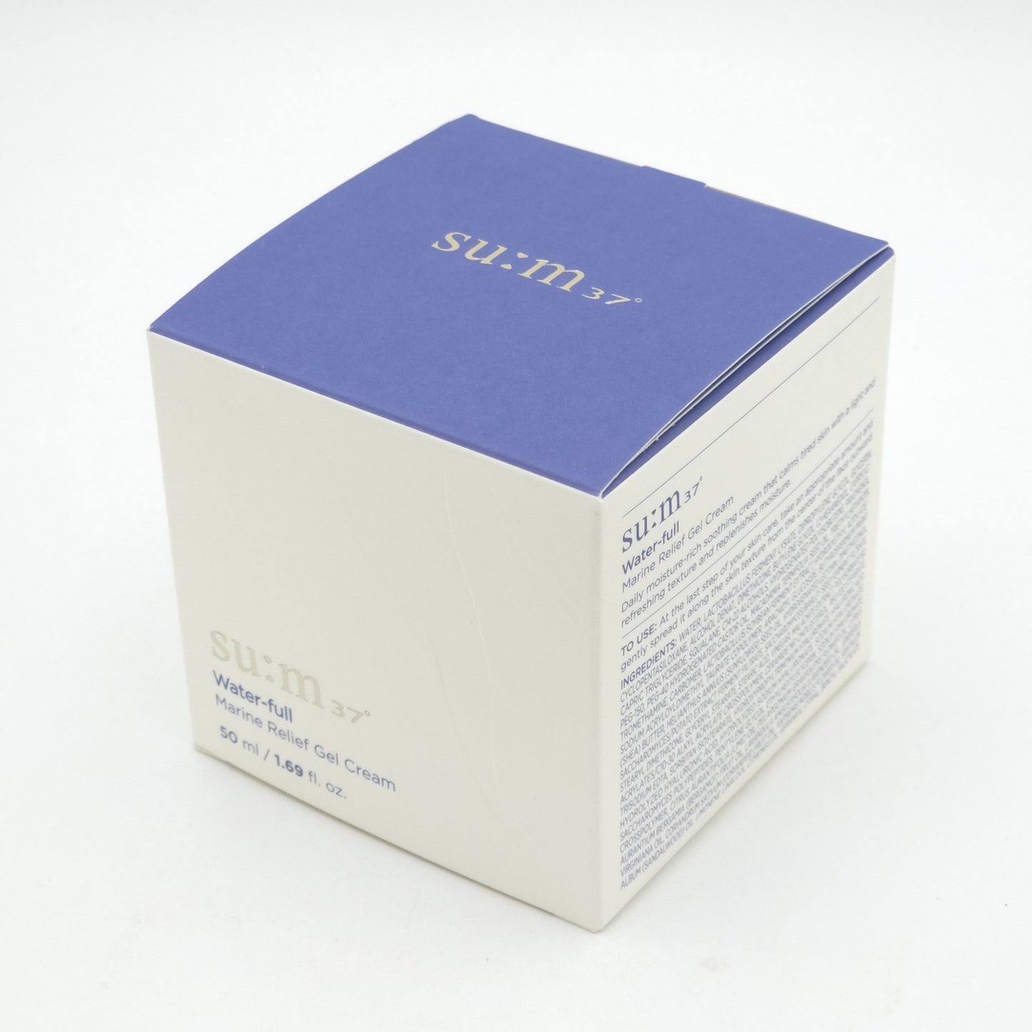 Su:m37 Water-full Marine Relief Gel Cream 50ml Hydrating Soothing Moisture