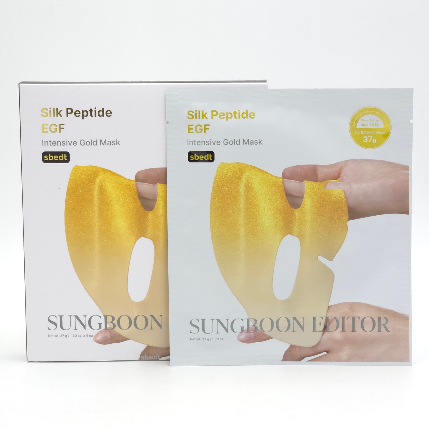 SUNGBOON EDITOR Silk Peptide EGF Intensive Gold Mask 37g x 4 Sheets
