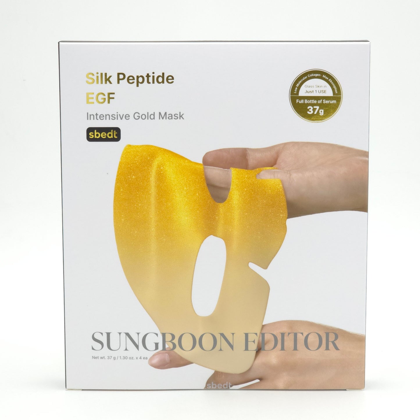 SUNGBOON EDITOR Silk Peptide EGF Intensive Gold Mask 37g x 4 Sheets