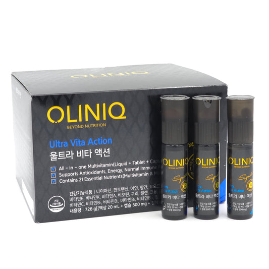 OLINIQ Ultra Vita Action Signature 30 Bottles All-in-One Multivitamin Liquid Tablet Capsule