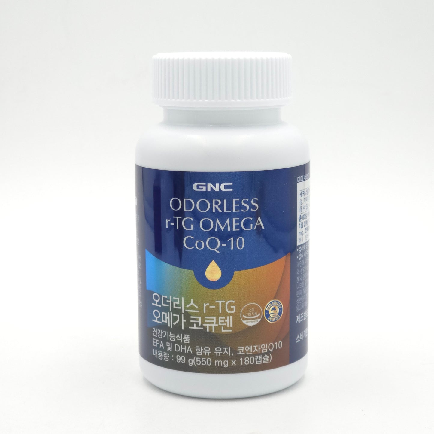 GNC Odorless r-TG Omega CoQ-10 180 Softgels