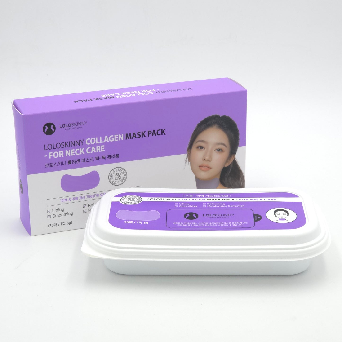 LOLOSKINNY Collagen Mask Pack For Neck Care 30 Sheets