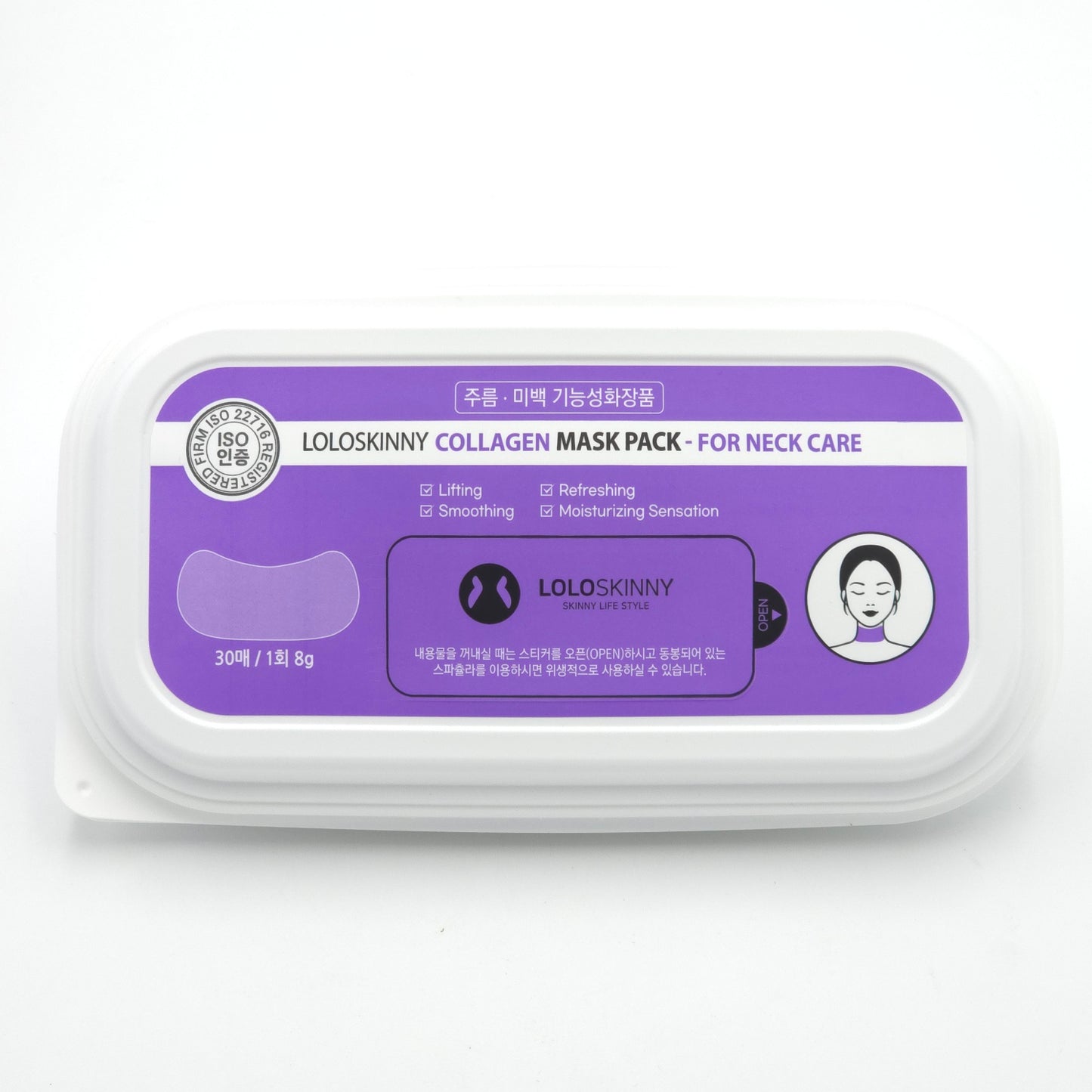 LOLOSKINNY Collagen Mask Pack For Neck Care 30 Sheets