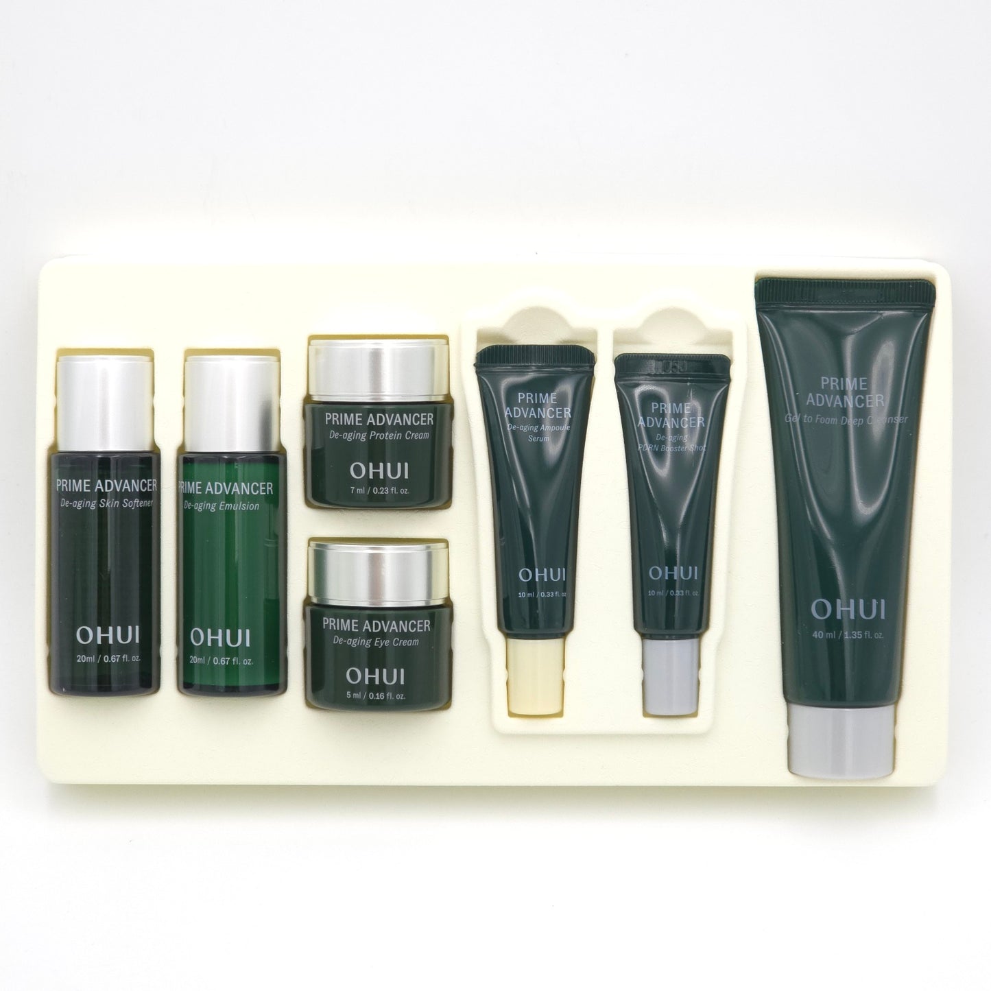 O HUI Prime Advancer De-aging 7pcs Miniature Kit Skincare Set